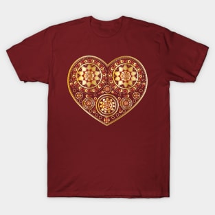 Gold ornamental heart T-Shirt